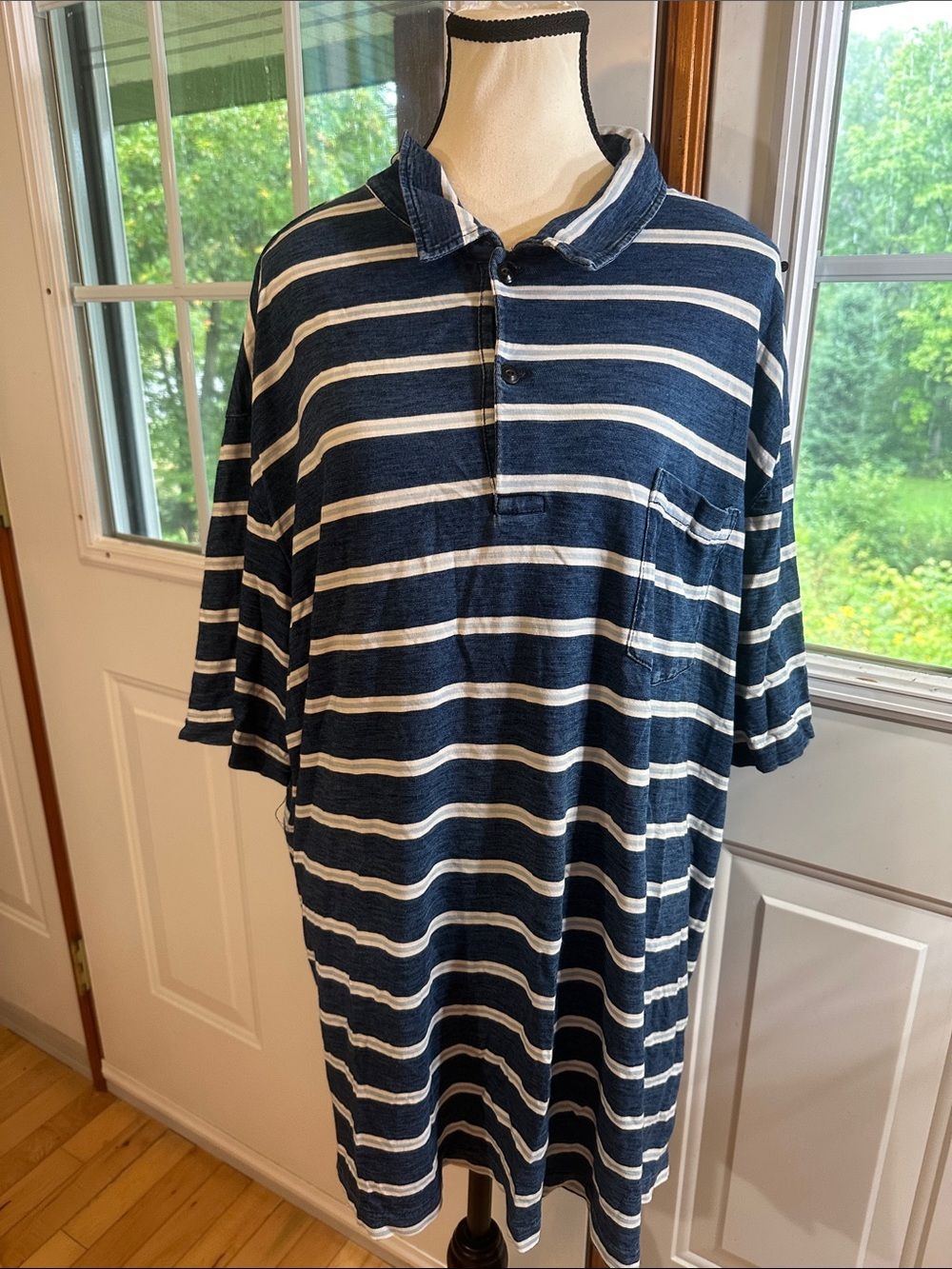 Polo by Ralph Lauren Navy and White Striped Polo